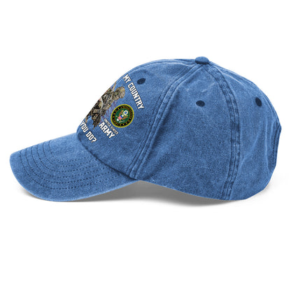 I Served My Country - Personalized Veteran Washed Denim Cap