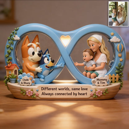 Puppy Mom - Personalized Blue Dog Custom Shaped Acrylic Plaque