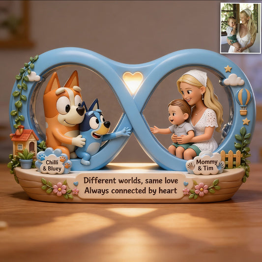 Puppy Mom - Personalized Blue Dog Custom Shaped Acrylic Plaque