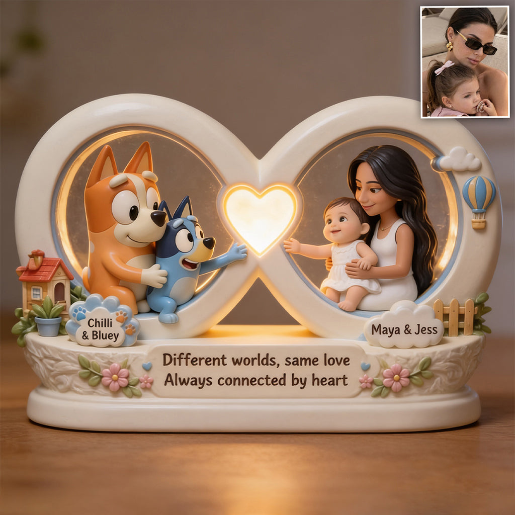 Puppy Mom - Personalized Blue Dog Custom Shaped Acrylic Plaque