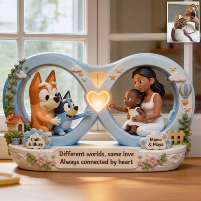 Puppy Mom - Personalized Blue Dog Custom Shaped Acrylic Plaque