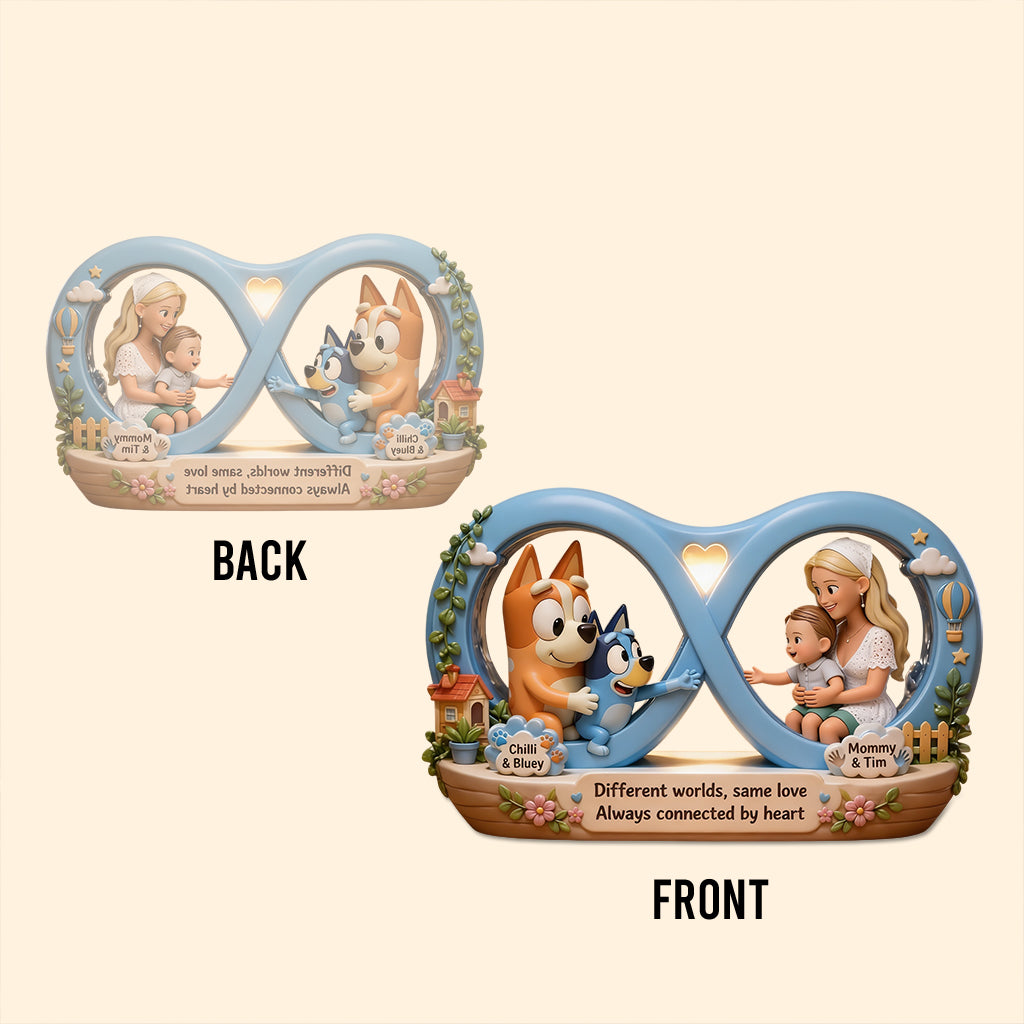 Puppy Mom - Personalized Blue Dog Custom Shaped Acrylic Plaque