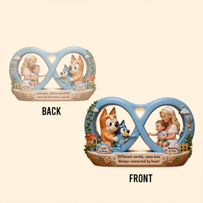 Puppy Mom - Personalized Blue Dog Custom Shaped Acrylic Plaque