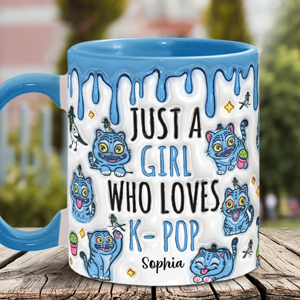 Just A Girl Who Loves Tiger - Personalized Kpop Accent Mug