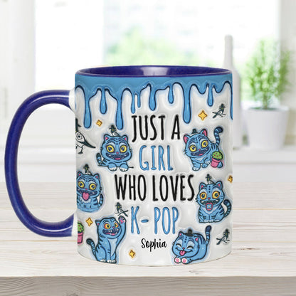 Just A Girl Who Loves Tiger - Personalized Kpop Accent Mug