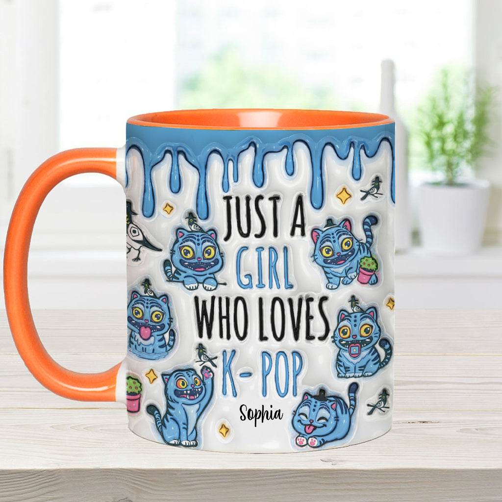 Just A Girl Who Loves Tiger - Personalized Kpop Accent Mug