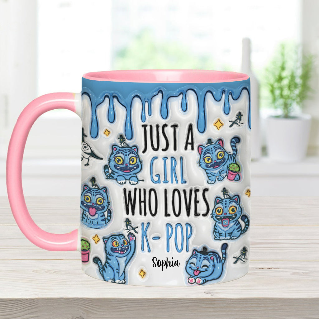 Just A Girl Who Loves Tiger - Personalized Kpop Accent Mug