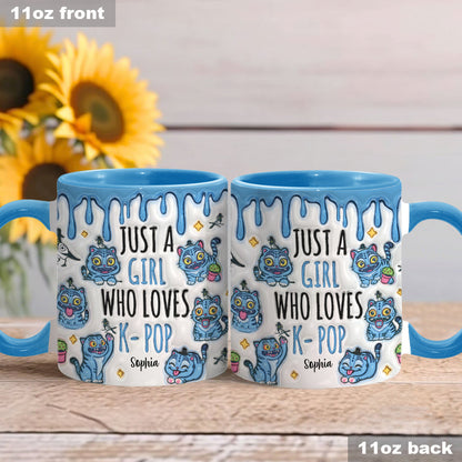 Just A Girl Who Loves Tiger - Personalized Kpop Accent Mug