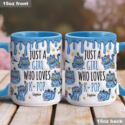 Just A Girl Who Loves Tiger - Personalized Kpop Accent Mug