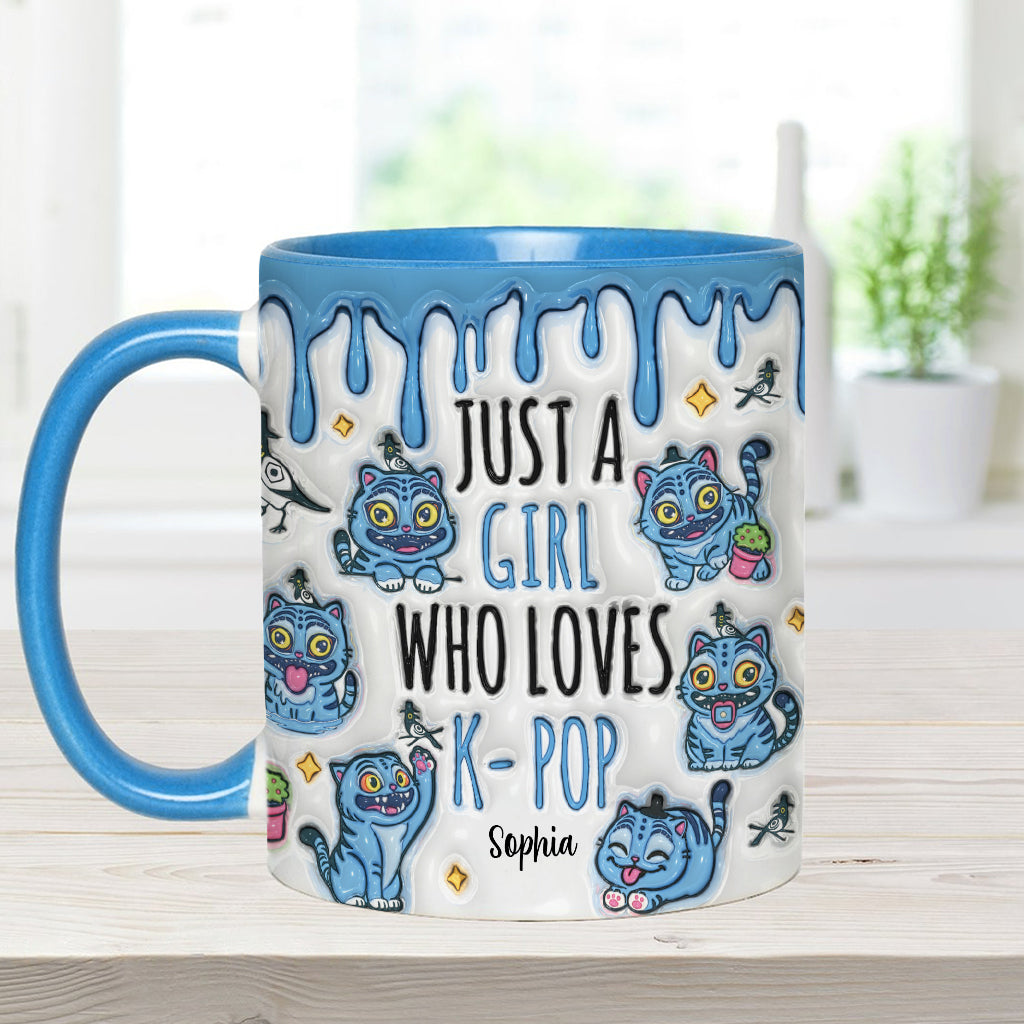 Just A Girl Who Loves Tiger - Personalized Kpop Accent Mug