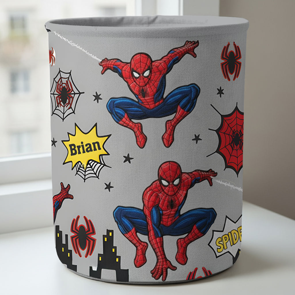 Spider Friend - Gift For Kid - Personalized Superhero Storage Basket