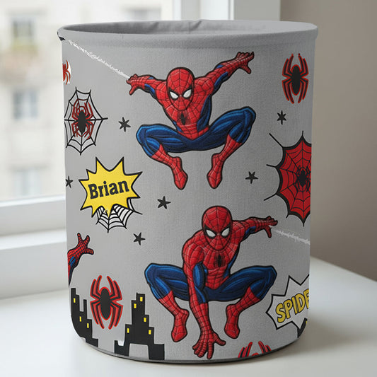 Spider Friend - Gift For Kid - Personalized Superhero Storage Basket