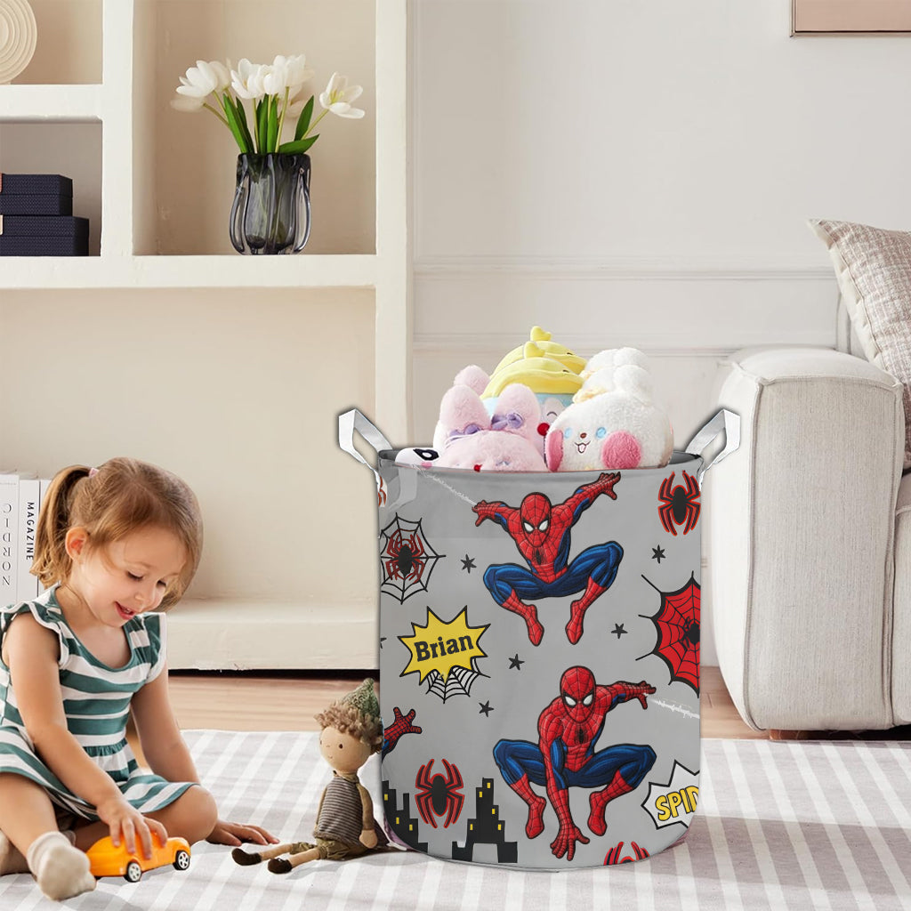 Spider Friend - Gift For Kid - Personalized Superhero Storage Basket