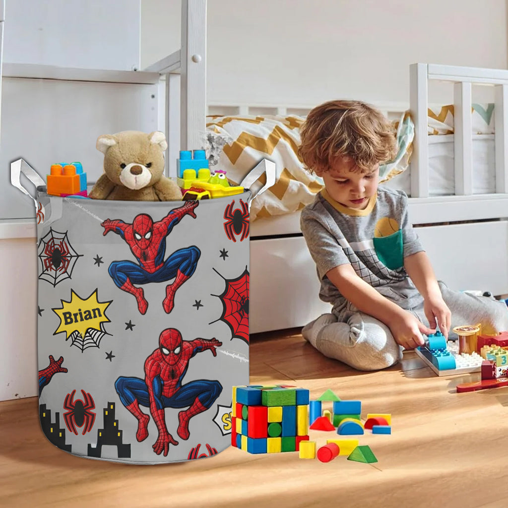 Spider Friend - Gift For Kid - Personalized Superhero Storage Basket