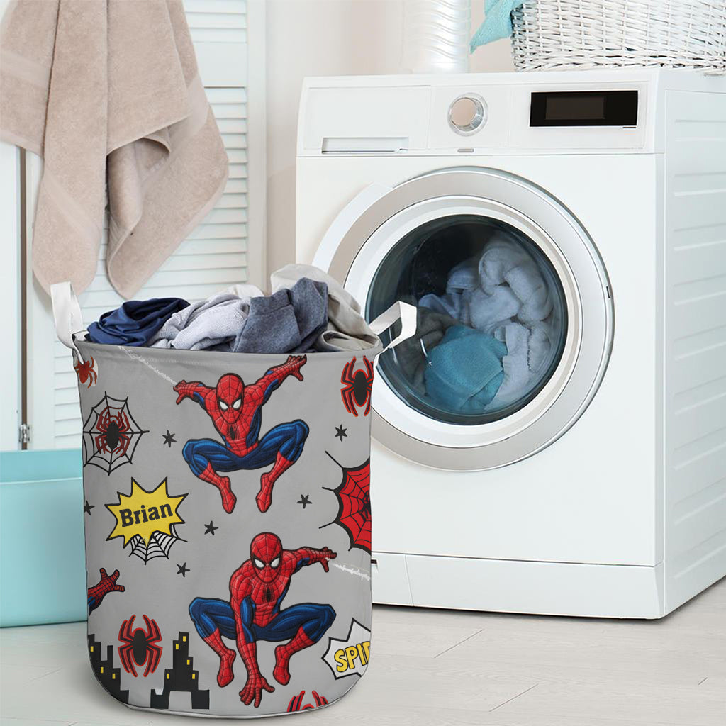 Spider Friend - Gift For Kid - Personalized Superhero Storage Basket