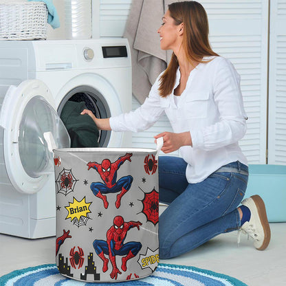 Spider Friend - Gift For Kid - Personalized Superhero Storage Basket