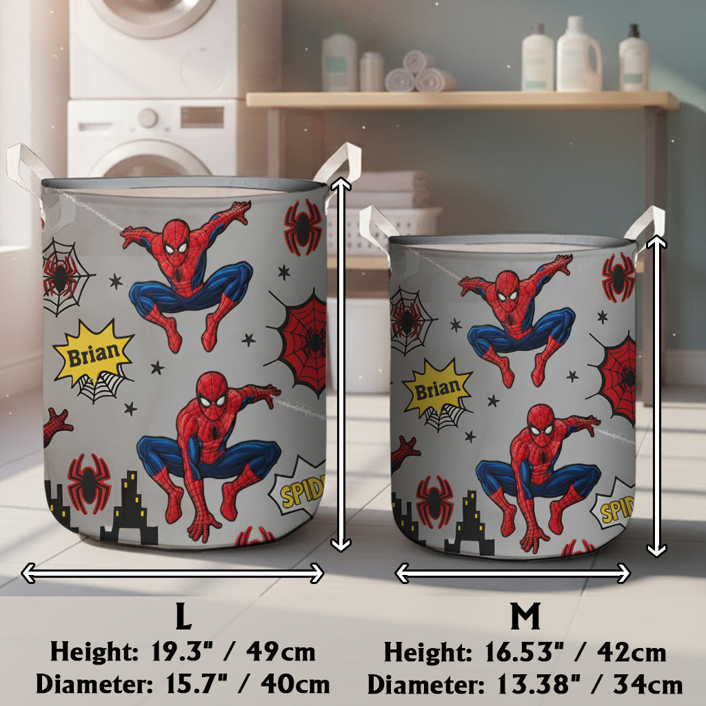 Spider Friend - Gift For Kid - Personalized Superhero Storage Basket