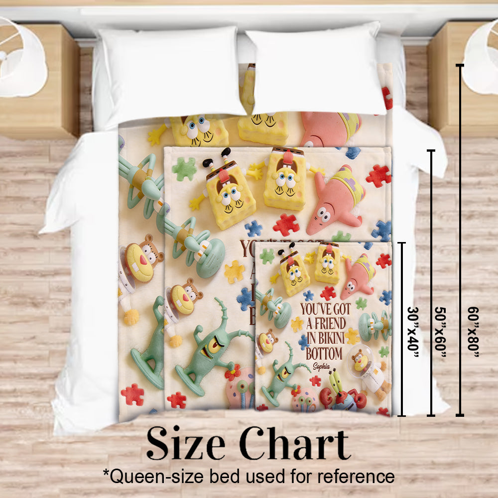 You've A Friend In Me - Personalized Autism Awareness Blanket