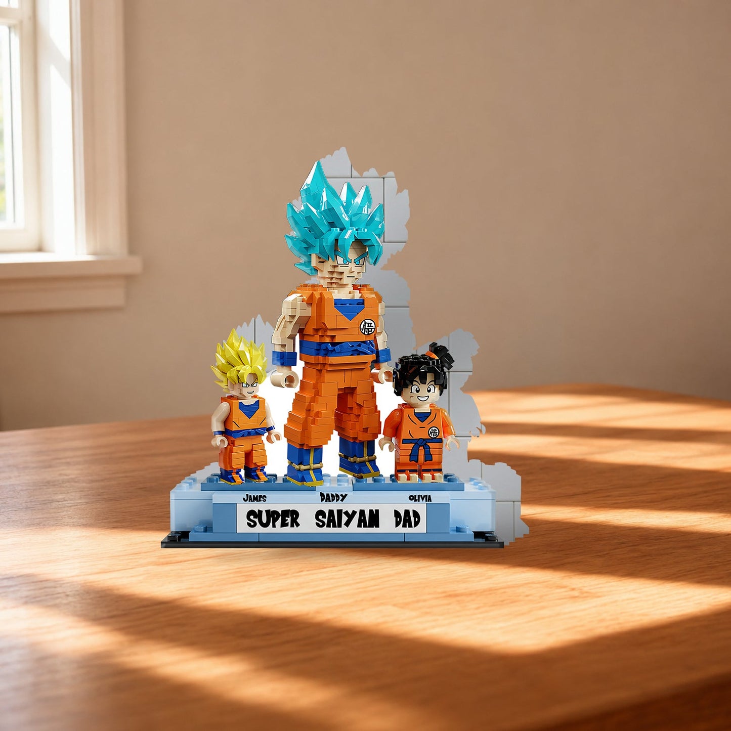 Super Dad - Personalized Seven Balls Shaped Building Blocks