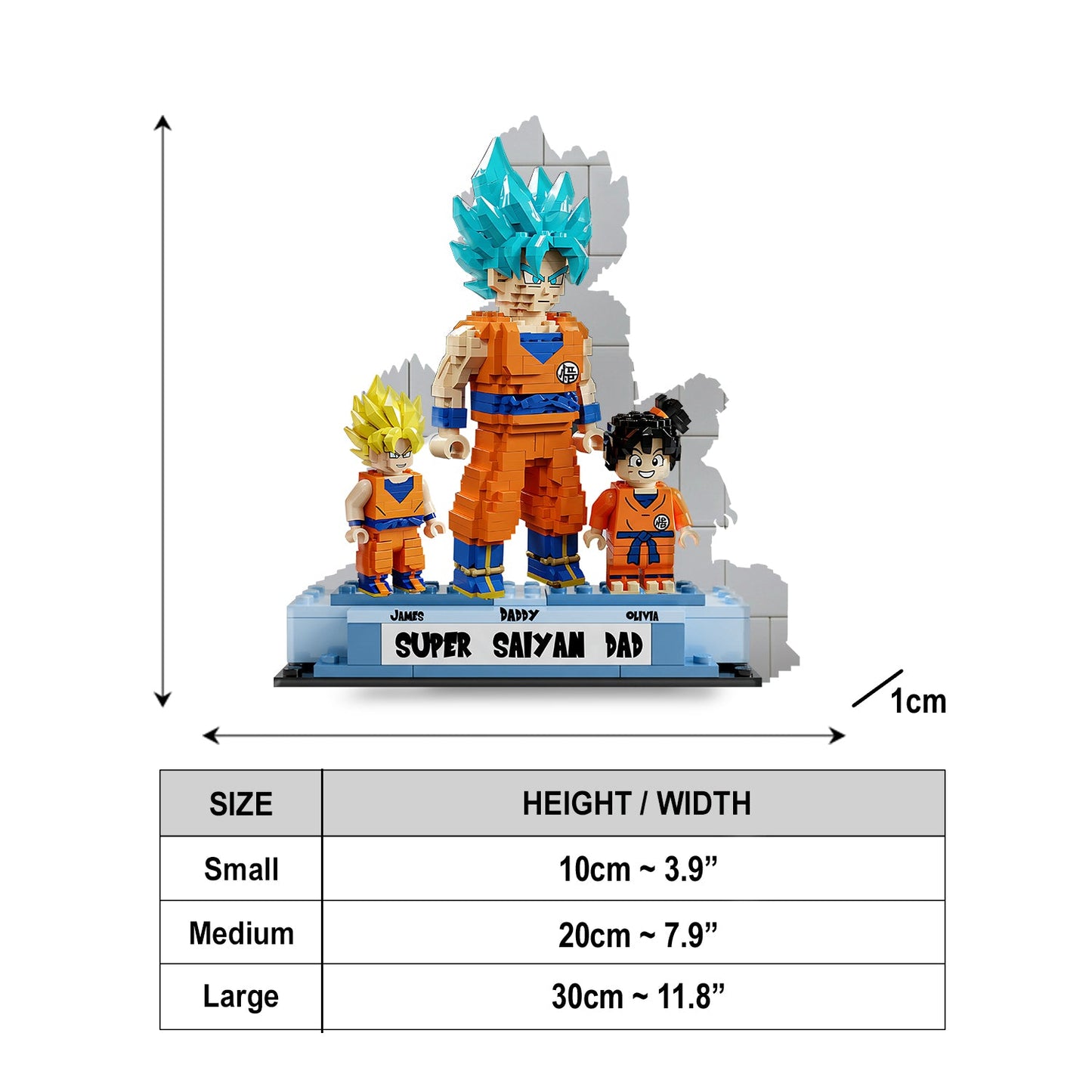 Super Dad - Personalized Seven Balls Shaped Building Blocks
