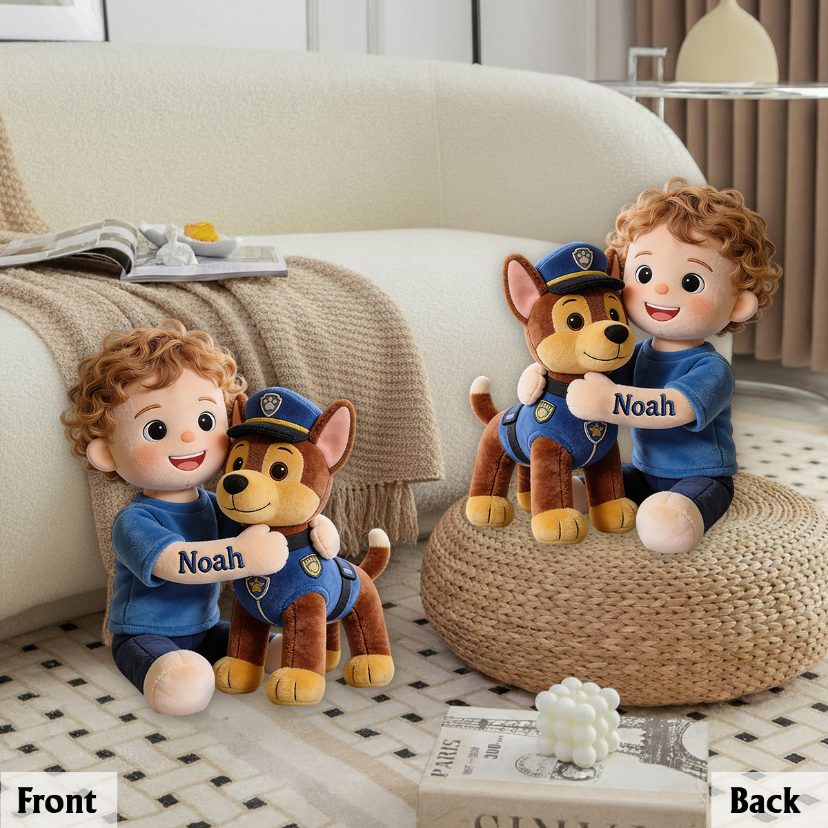 Paw Friend - Personalized Cute Dog Premium Faux Fur Pillow