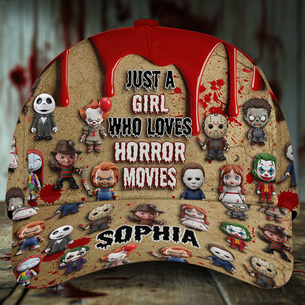 Just A Girl Who Loves Horror Movies - Personalized Classic Cap