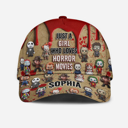 Just A Girl Who Loves Horror Movies - Personalized Classic Cap