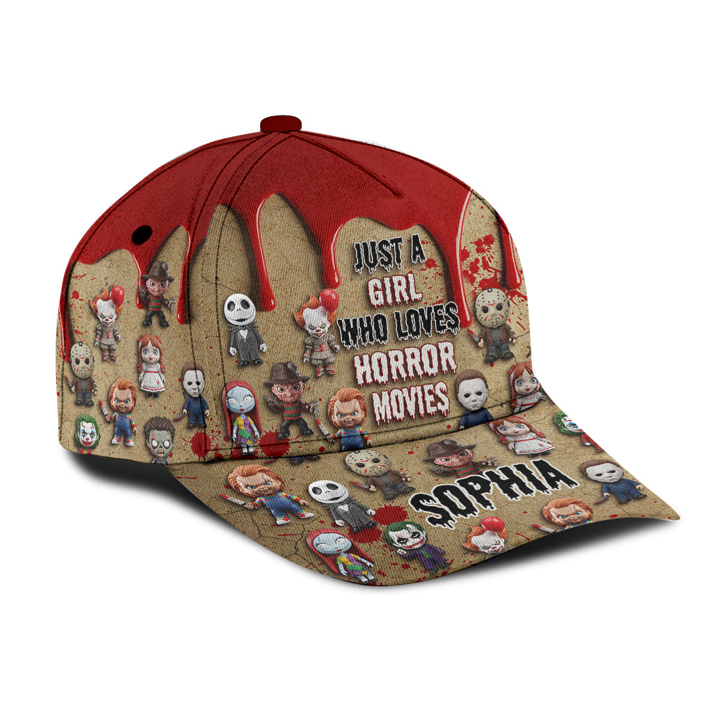 Just A Girl Who Loves Horror Movies - Personalized Classic Cap
