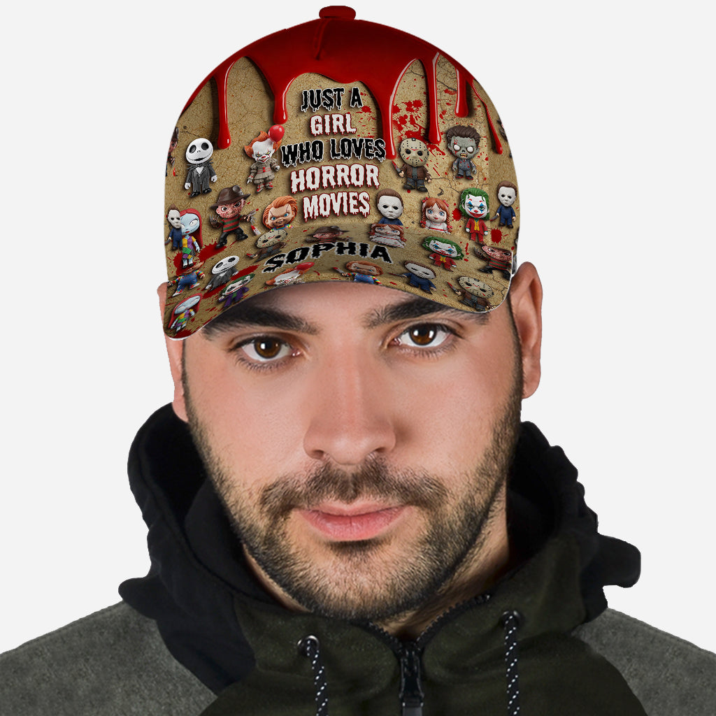 Just A Girl Who Loves Horror Movies - Personalized Classic Cap