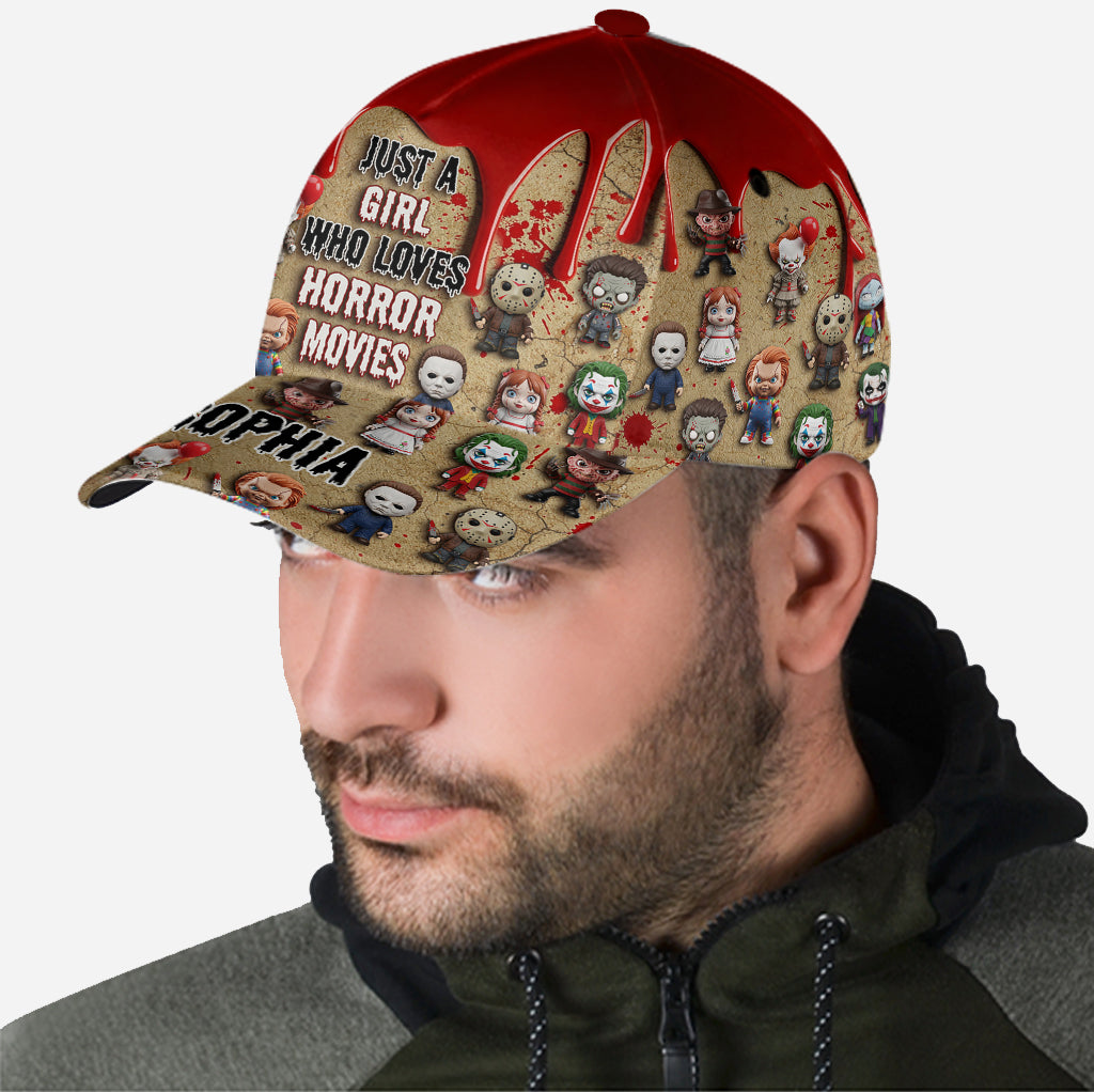 Just A Girl Who Loves Horror Movies - Personalized Classic Cap