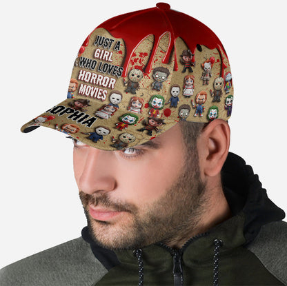 Just A Girl Who Loves Horror Movies - Personalized Classic Cap