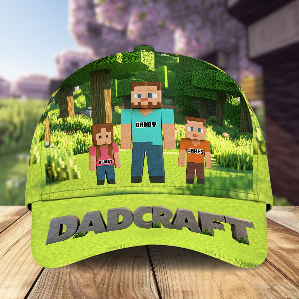 Dadcraft, Father's Day Gift For Game Dad - Personalized Block World Classic Cap