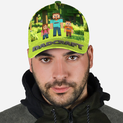 Dadcraft, Father's Day Gift For Game Dad - Personalized Block World Classic Cap
