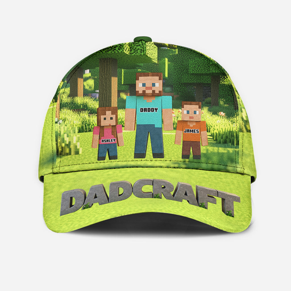 Dadcraft, Father's Day Gift For Game Dad - Personalized Block World Classic Cap