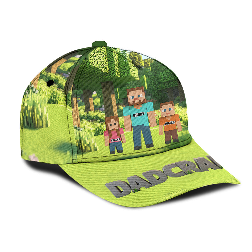 Dadcraft, Father's Day Gift For Game Dad - Personalized Block World Classic Cap