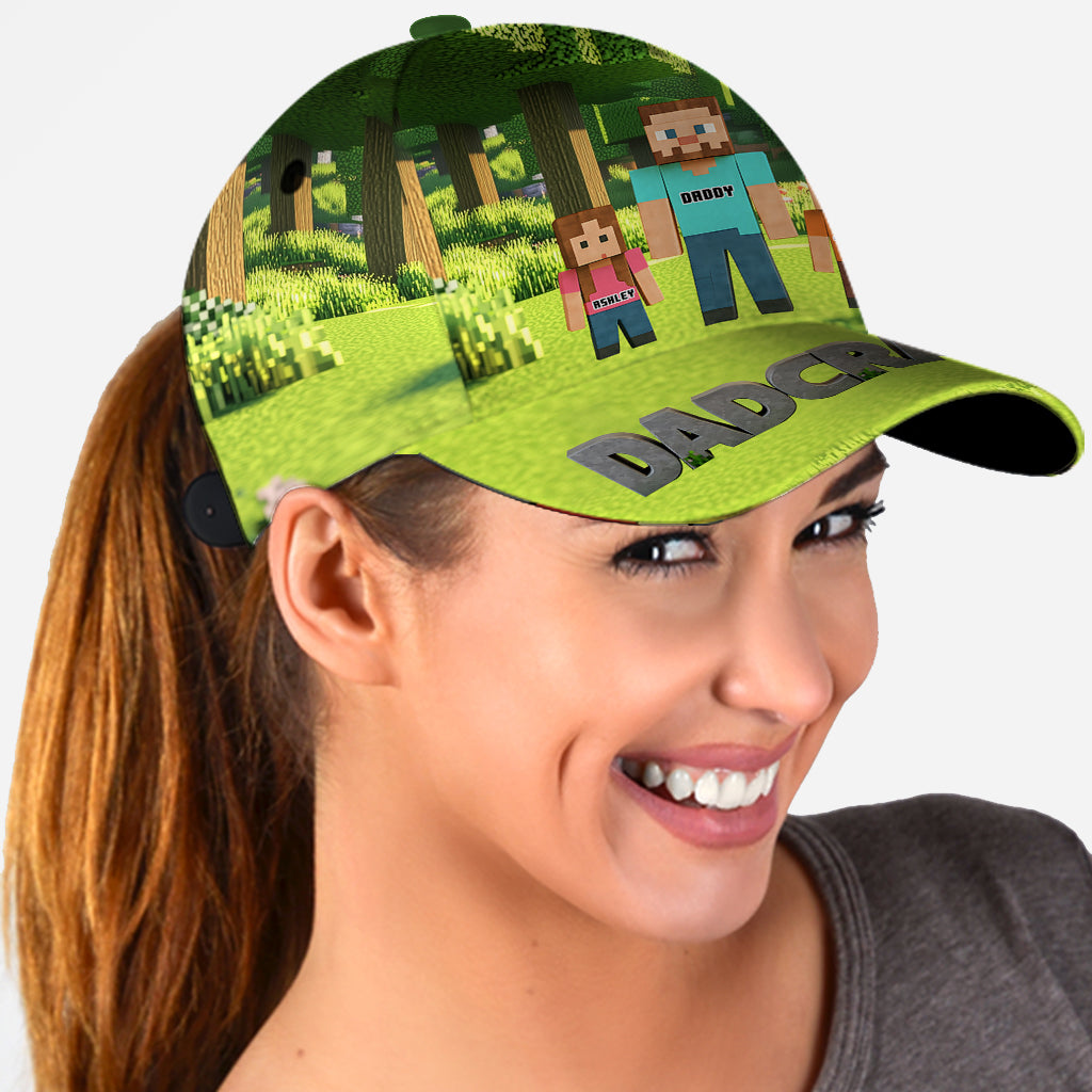 Dadcraft, Father's Day Gift For Game Dad - Personalized Block World Classic Cap