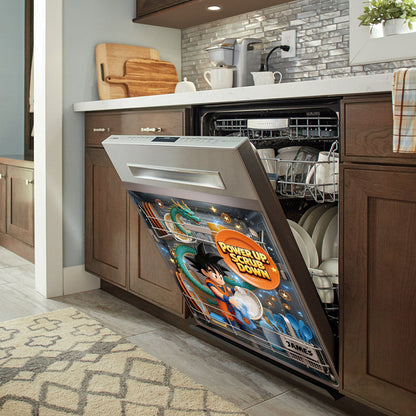 Power Up, Scrub Down - Personalized Seven Balls Dishwasher Cover