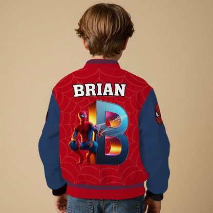 Superhero Gift For Kids - Personalized Kid Varsity Jacket