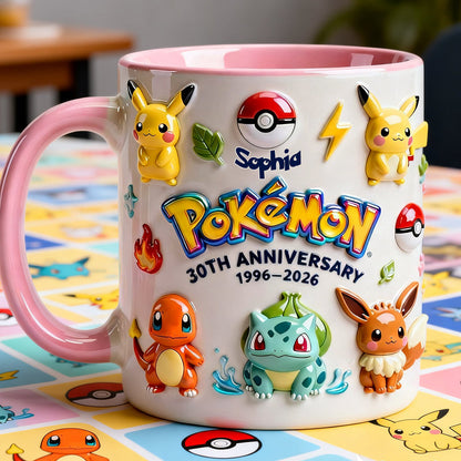 Monster Trainer Anniversary Mug - Personalized Monster Trainer Accent Mug