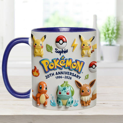 Monster Trainer Anniversary Mug - Personalized Monster Trainer Accent Mug