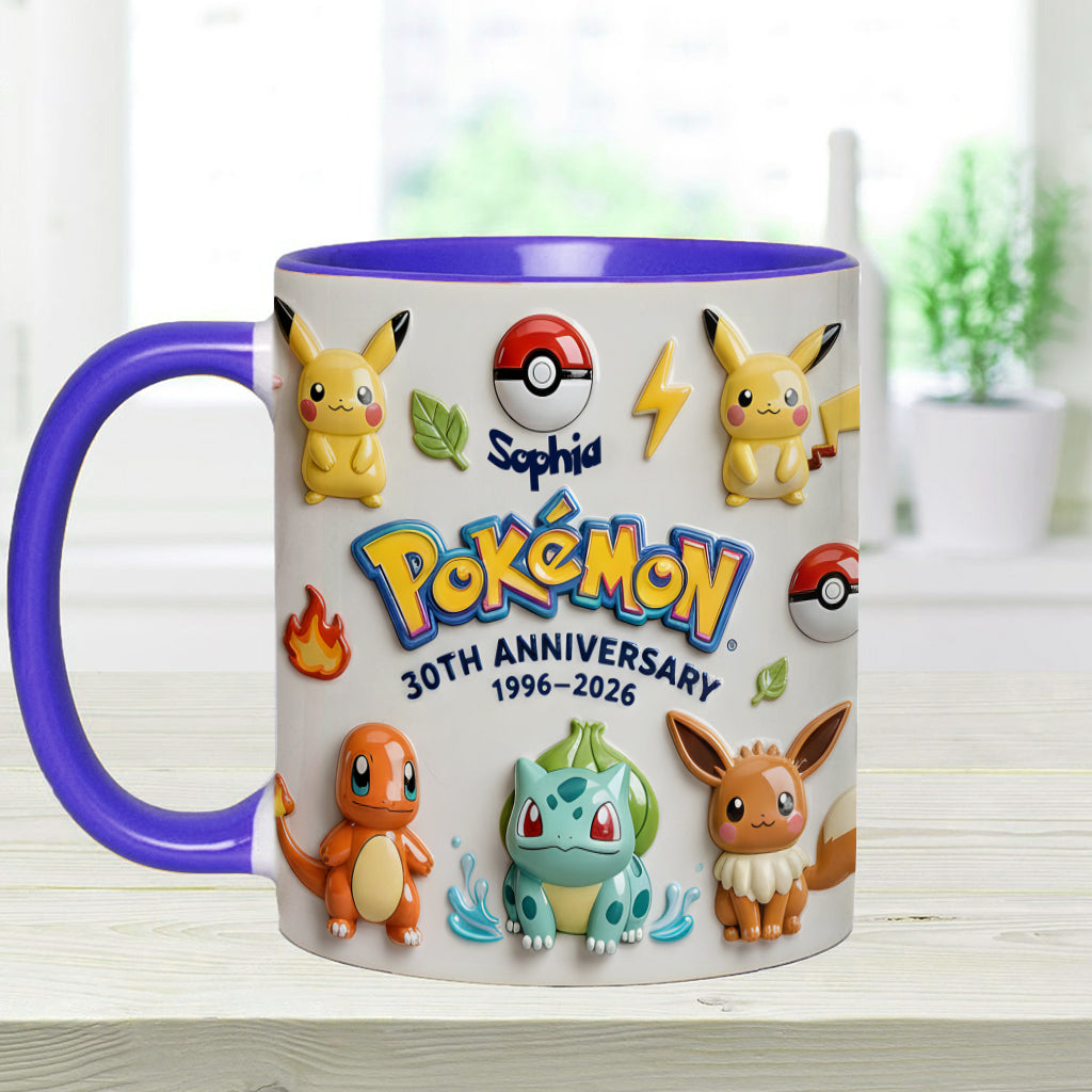 Monster Trainer Anniversary Mug - Personalized Monster Trainer Accent Mug