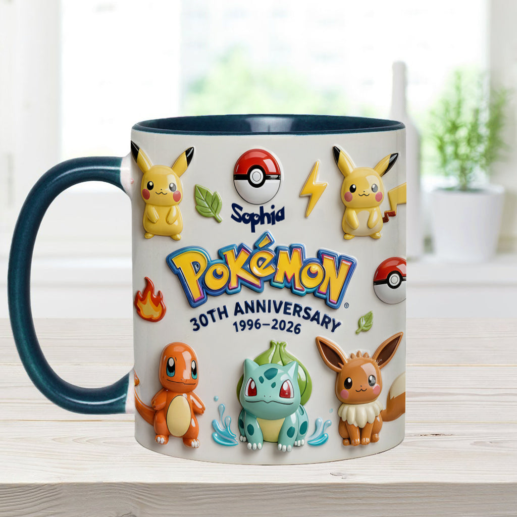 Monster Trainer Anniversary Mug - Personalized Monster Trainer Accent Mug