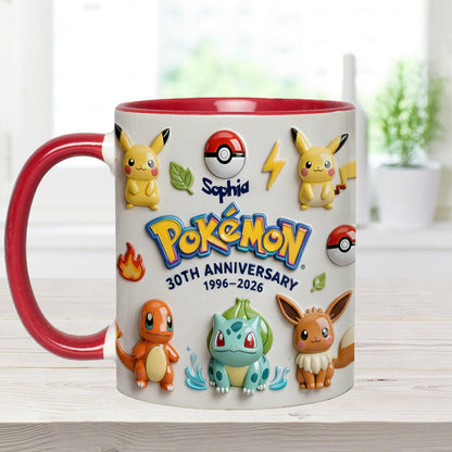 Monster Trainer Anniversary Mug - Personalized Monster Trainer Accent Mug