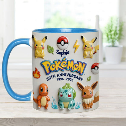 Monster Trainer Anniversary Mug - Personalized Monster Trainer Accent Mug