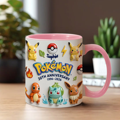 Monster Trainer Anniversary Mug - Personalized Monster Trainer Accent Mug