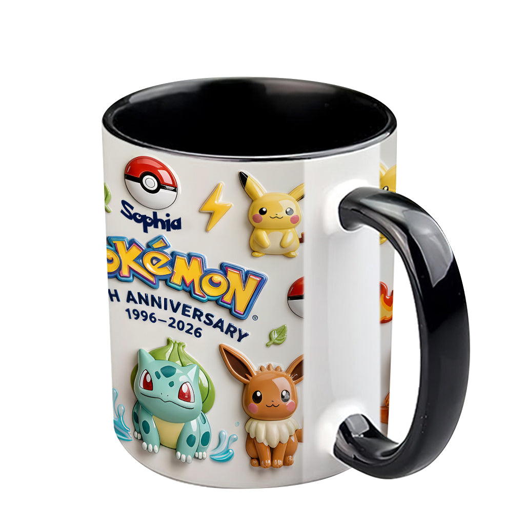 Monster Trainer Anniversary Mug - Personalized Monster Trainer Accent Mug