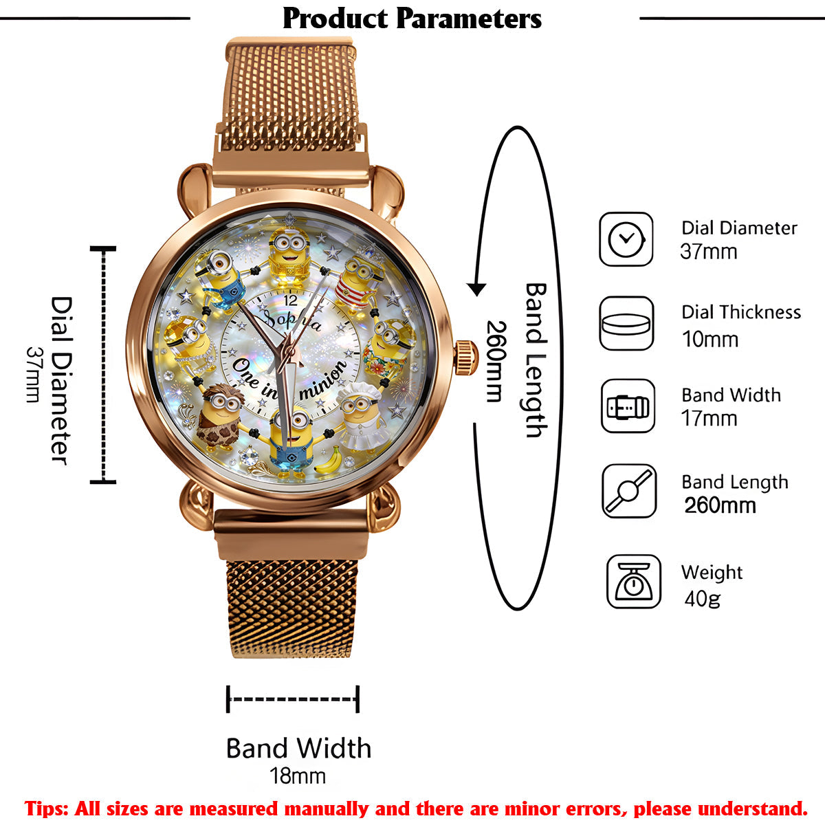 One In A Minion - Personalized Women Hand Watch