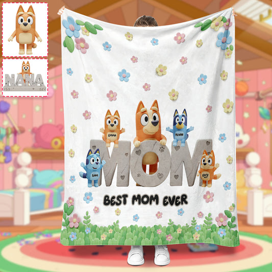 Best Mom Ever - Personalized Mother Blanket