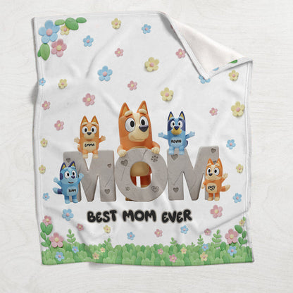 Best Mom Ever - Personalized Mother Blanket
