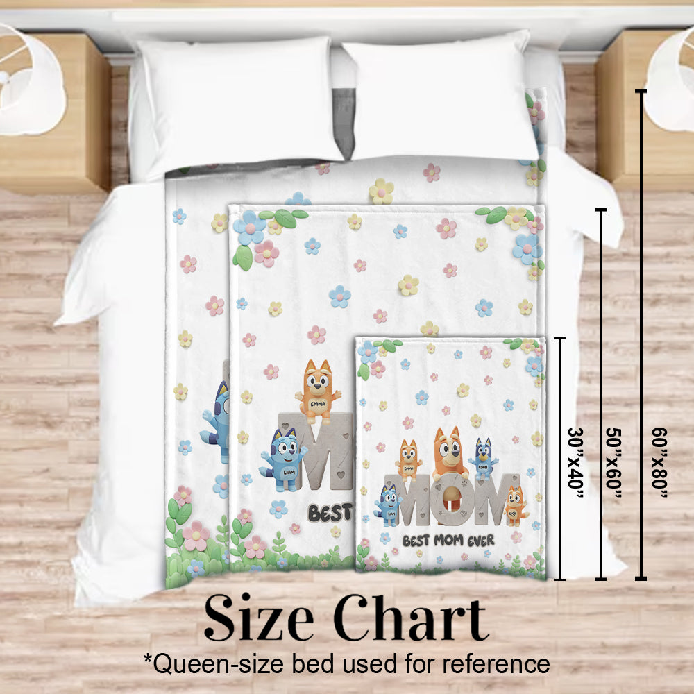 Best Mom Ever - Personalized Mother Blanket